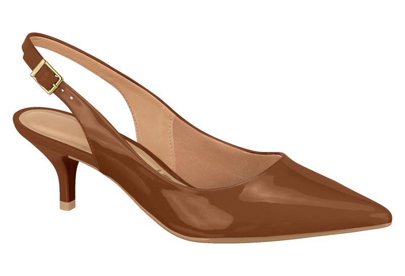 Scarpin slingback marrom Vizzano